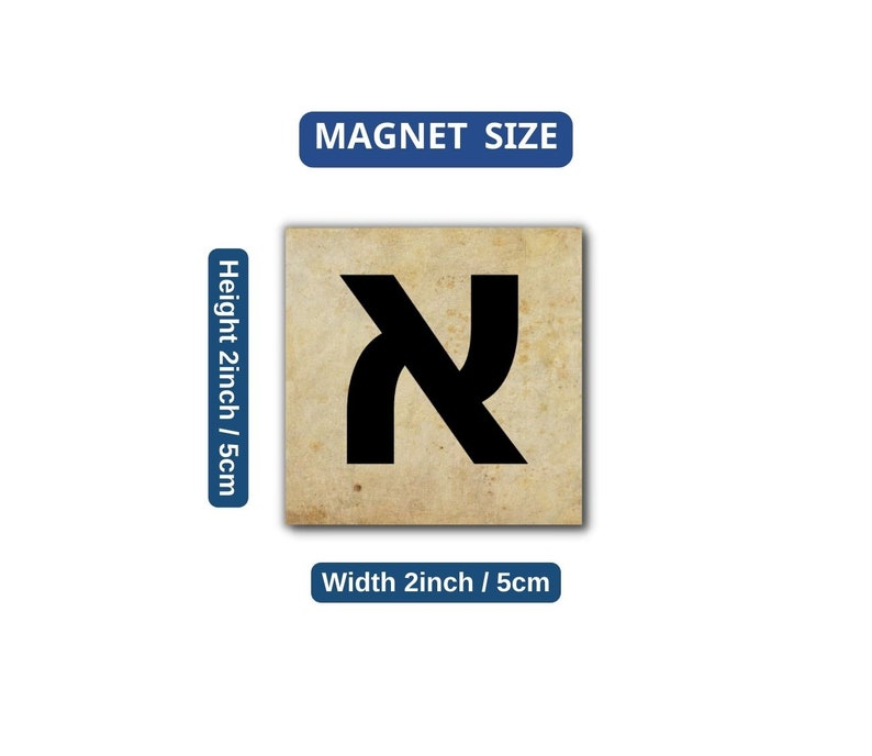 27 Hebrew Alphabet Magnets, Standard Font, Hebrew Letters Magnets ...