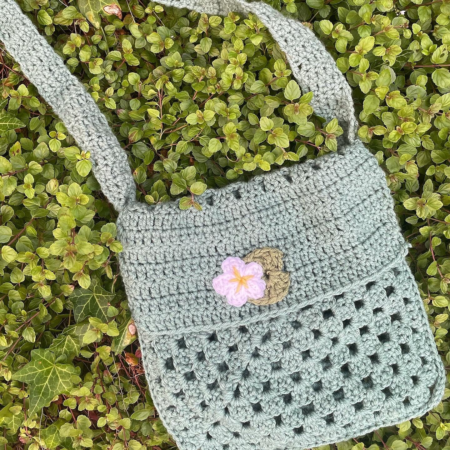 Lily pad shoulder bag handmade crochet Etsy