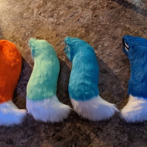 Bicolored Fox Wolf Fursuit Tail 27 1/2" Long (Only Teal Tail Available)
