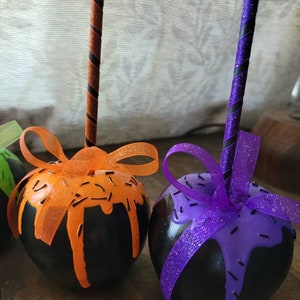 Halloween decorations, Halloween decor, Faux candy apples,