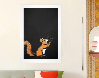 Eichhörnchen Posterdruck: Kinderzimmer Dekor (Digitaler Download)