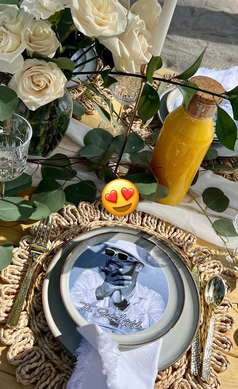 Personalized Charger Plate Insert Plate Insert Any Theme Etsy