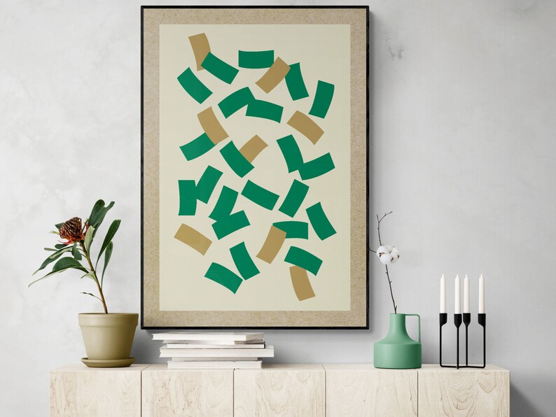 Abstract abundance art print series for home or office.