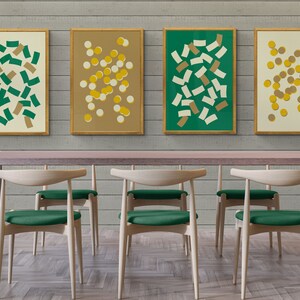 Abstract abundance art print series in home decor.