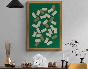 Abundance Abstract Wall Art, Wealth Art Print, Classy Money Manifestation Design