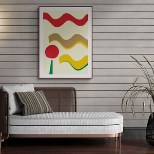 Large Colorful Abstract Wall Art, Northern Lights Color Art Print, Unique Nordic Design, Quality Poster image 2