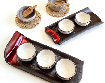 Artisanal Handcrafted Ceramic Condiment Holders for Moms and Chefs: Eastern Cuisine Inspired