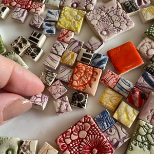 Colorful Ceramic Mosaic Tile with Glass Pieces - DIY Craft Supply