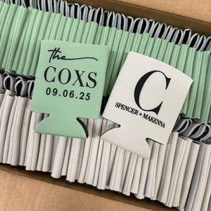 Custom Wedding Regular Can Cooler | Can Holder | Wedding Favor | Wedding Gift