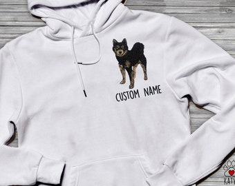 Embroidered Black - Shiba Inu, Custom dog Embroidered Sweatshirt, Dog Mom Sweatshirt, Personalizable