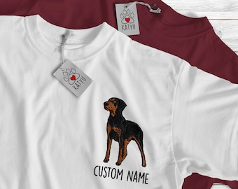 Transylvanian Hound , Custom dog Embroidered T-Shirt, Dog Mom Shirt, Personalized Gift