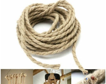 Retro Vintage Rope Twisted Electrical Wire Hemp Rope Wire 3 core 3x0.75mm Cable 