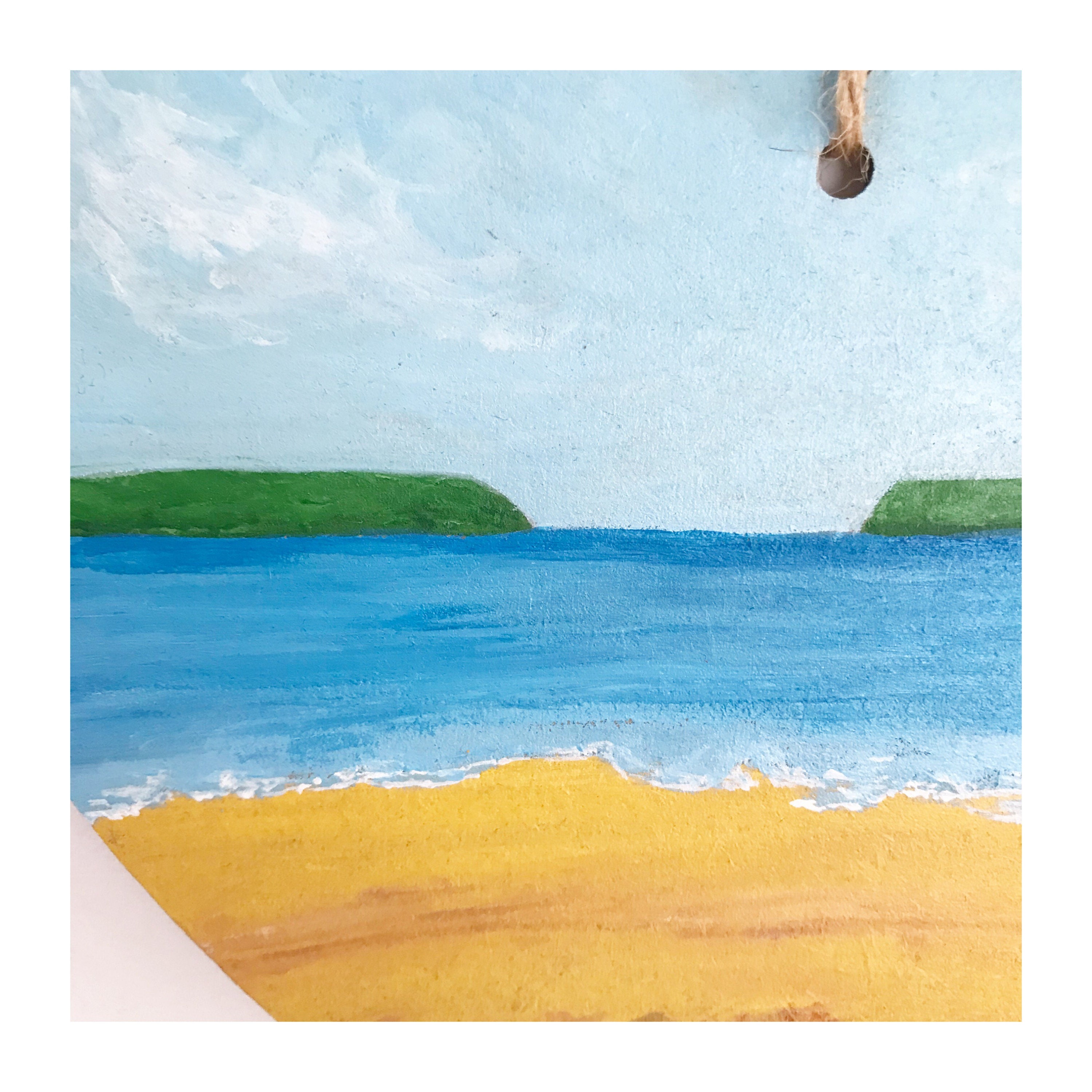 Hand Painted Beach Art Original Scenic Picture Cornwall Etsy