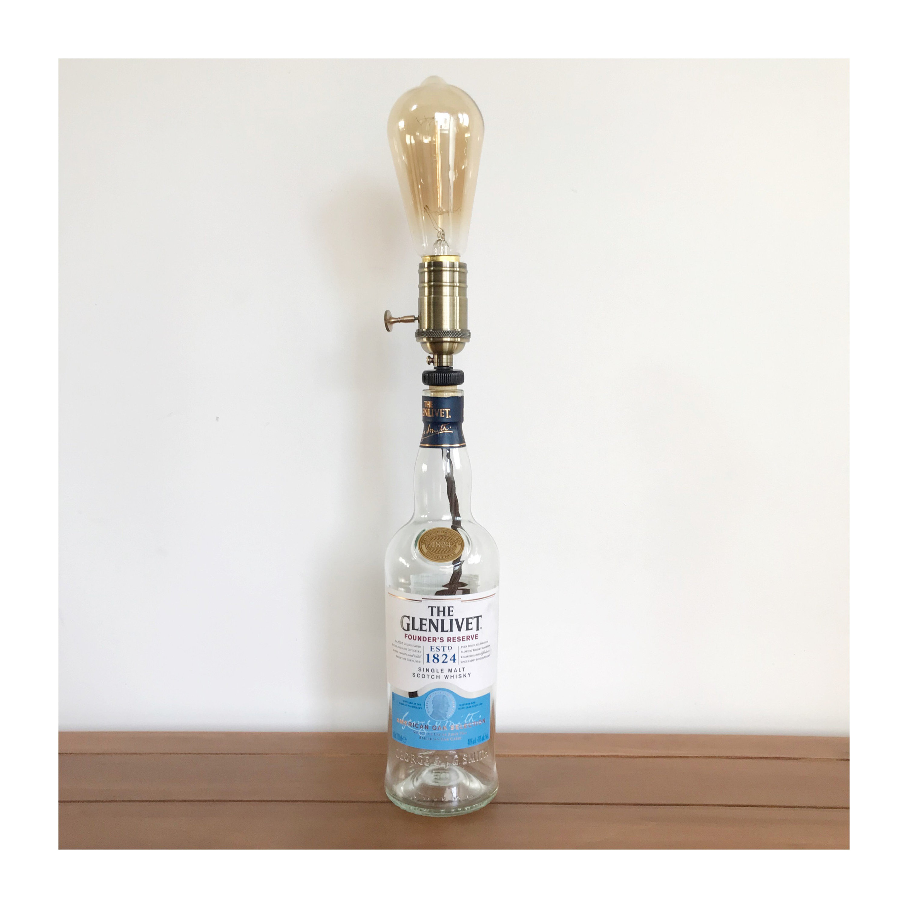 Whisky Bottle Lamp Glass Bottle Lamp UK Industrial Table Etsy UK