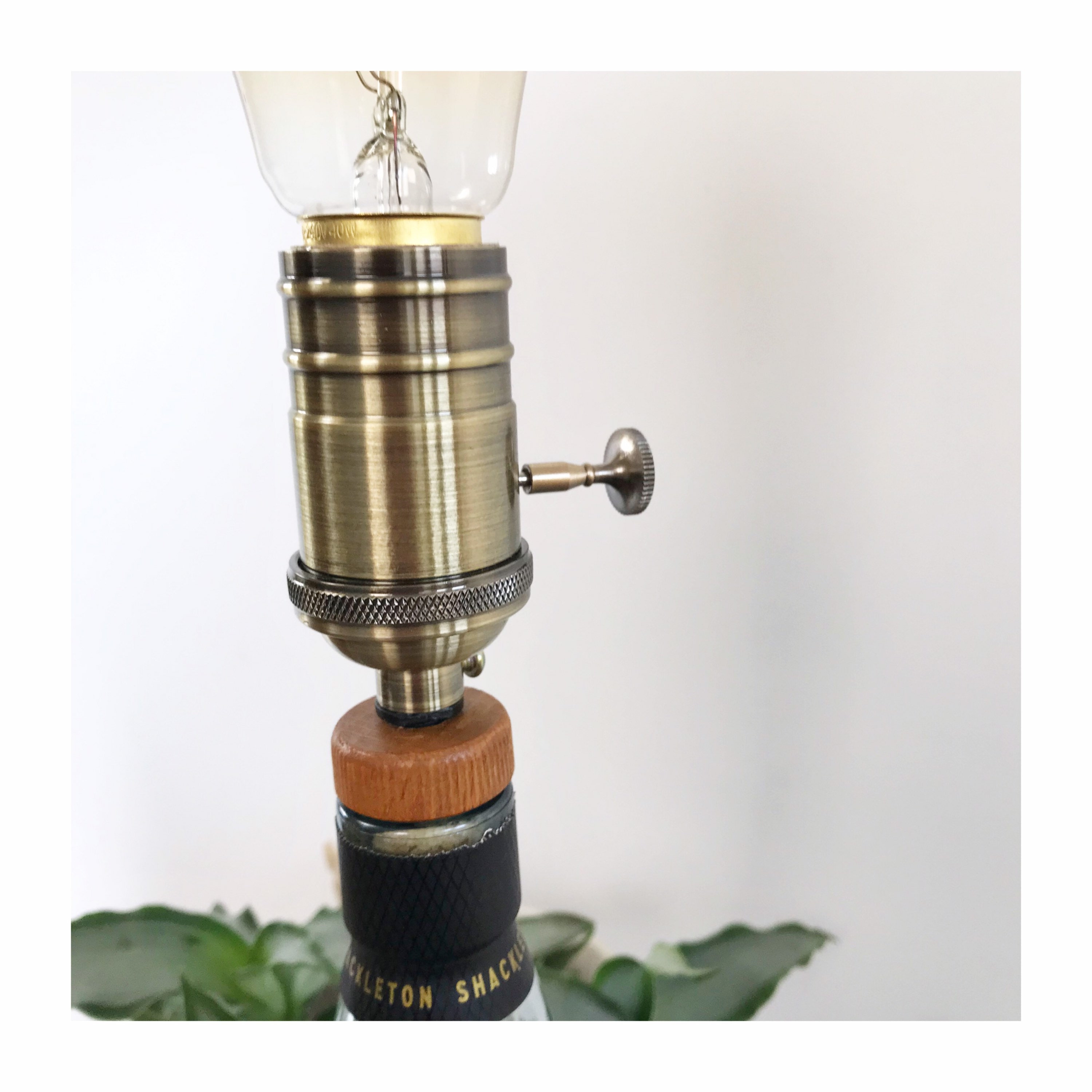 Whisky Bottle Lamp Glass Bottle Lamp Industrial Table Lamp Etsy