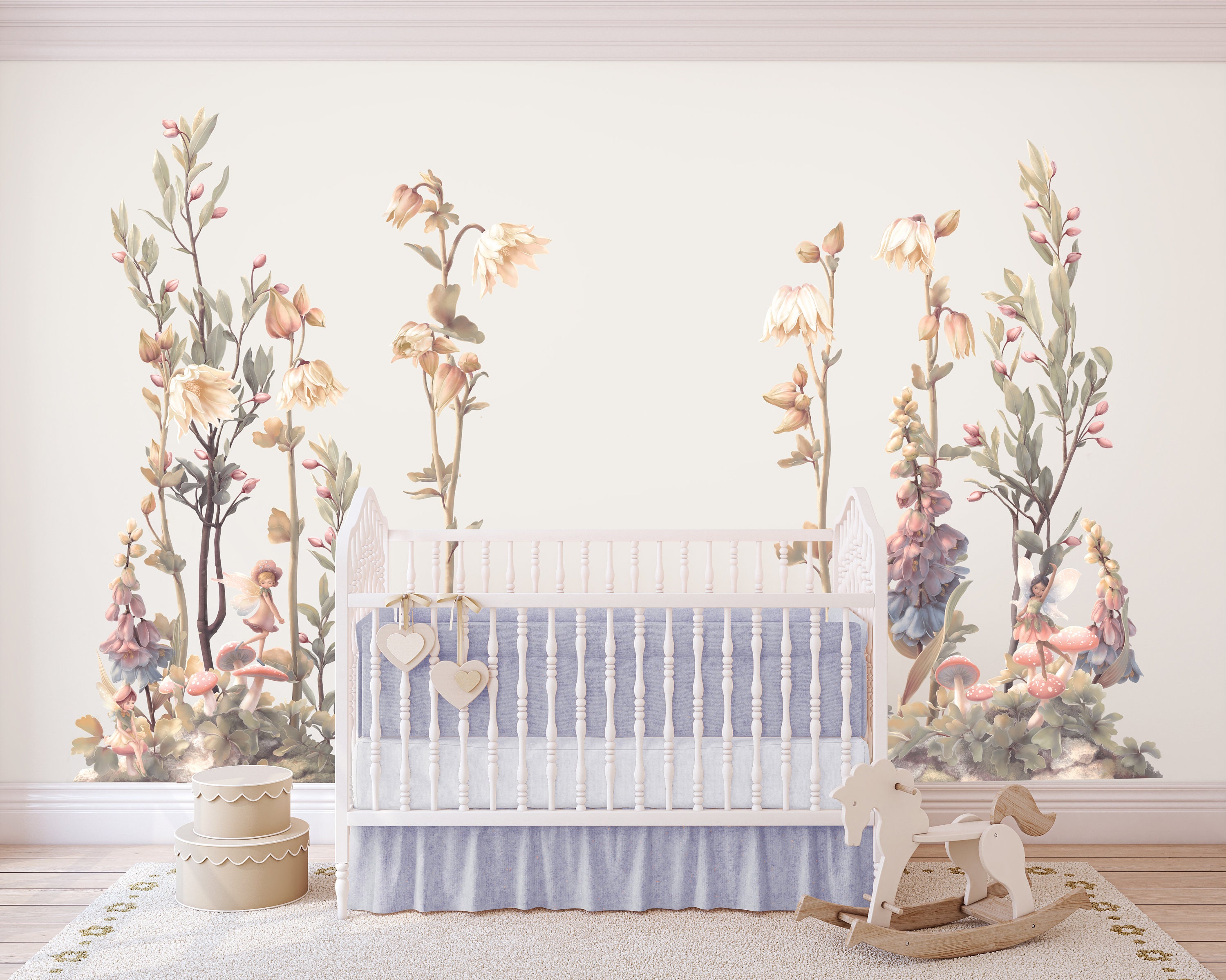 Magical Wildflower Garden Floral and Fairy Wall Decals, for a Girl's ...
