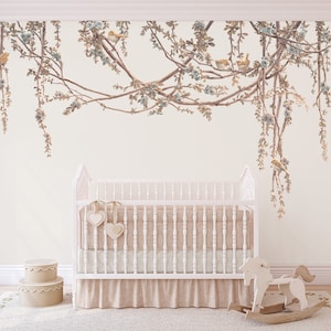 Wild vines, florals, and birds.  Peel and stick wall decals, for a cute girl nursery or bedroom.  This Felicity set is stunning!