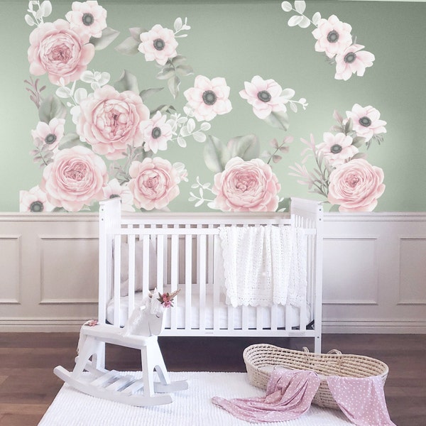 Floral Wall Decals Etsy