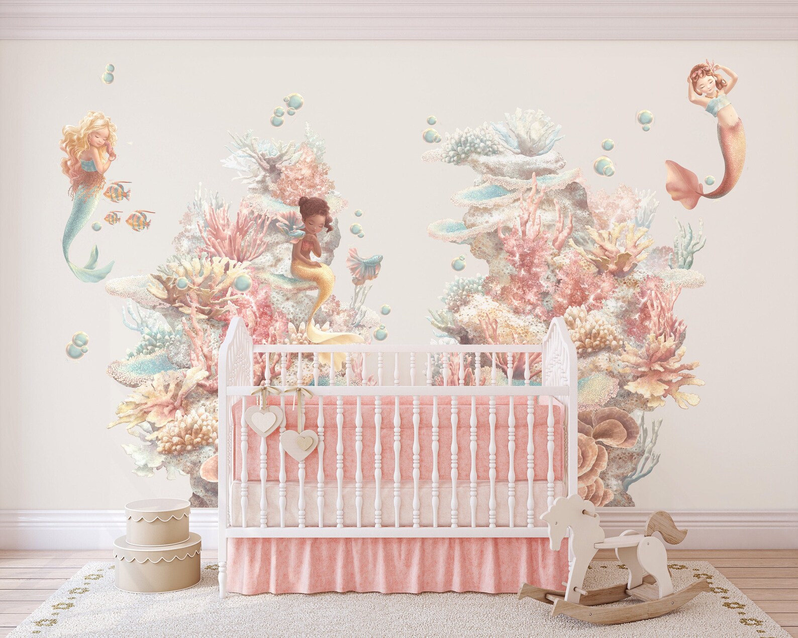 Peel and Stick Sea Coral Wall Decals, for a Mermaid or Ocean Themed