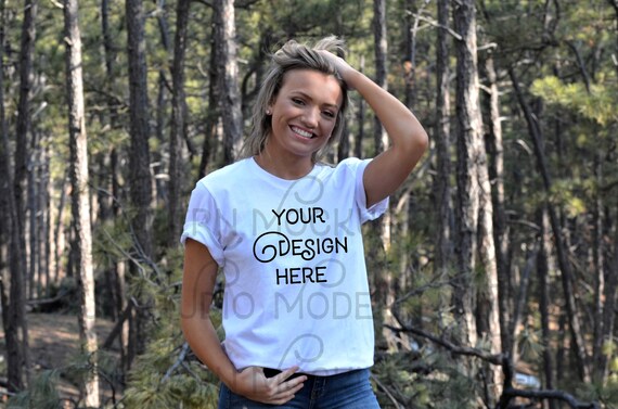 Bella 3001 Mockup Bella Canvas White Shirt Mockup Mockup Etsy