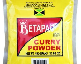 Betapac Jamaican Curry Powder - 110g (3.88 Oz) - Authentic Caribbean Spice Blend