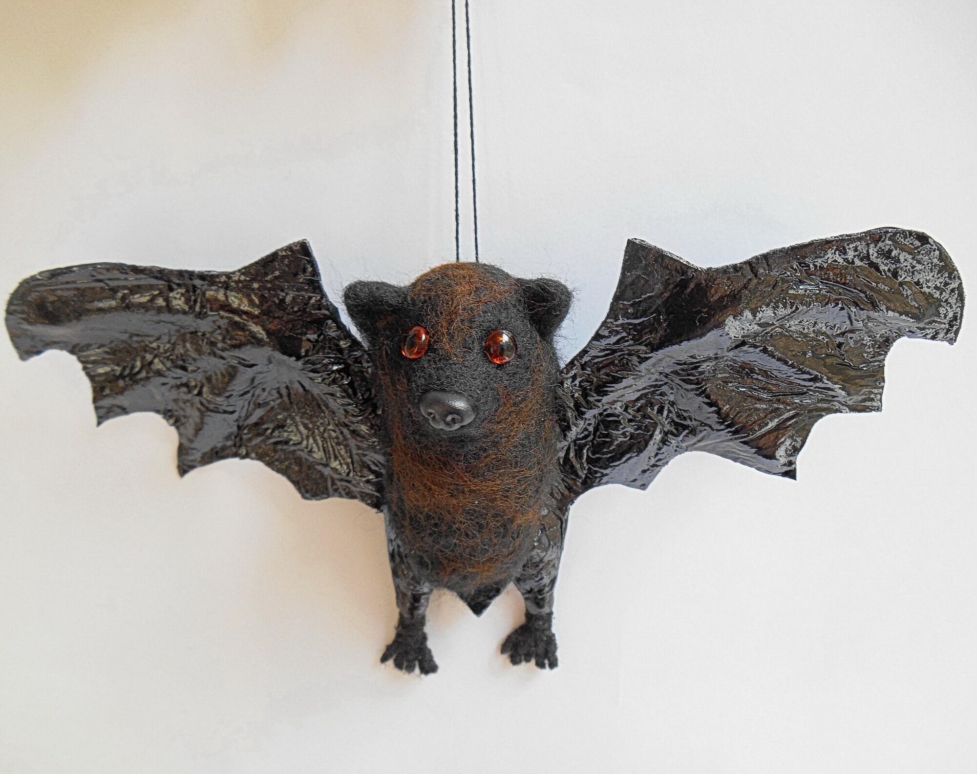 Needle felted realistic bat Vampire bat Gothic gift ideas Etsy