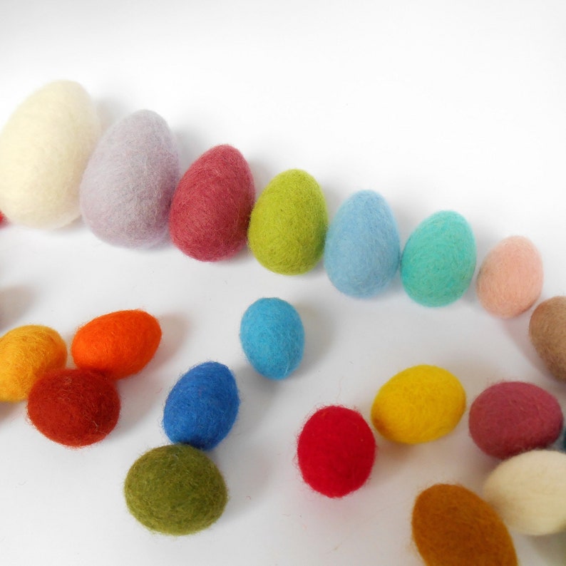 Felted Eggs Pastel Felt Easter Eggs Ornaments Wool Eggs Easter Etsy