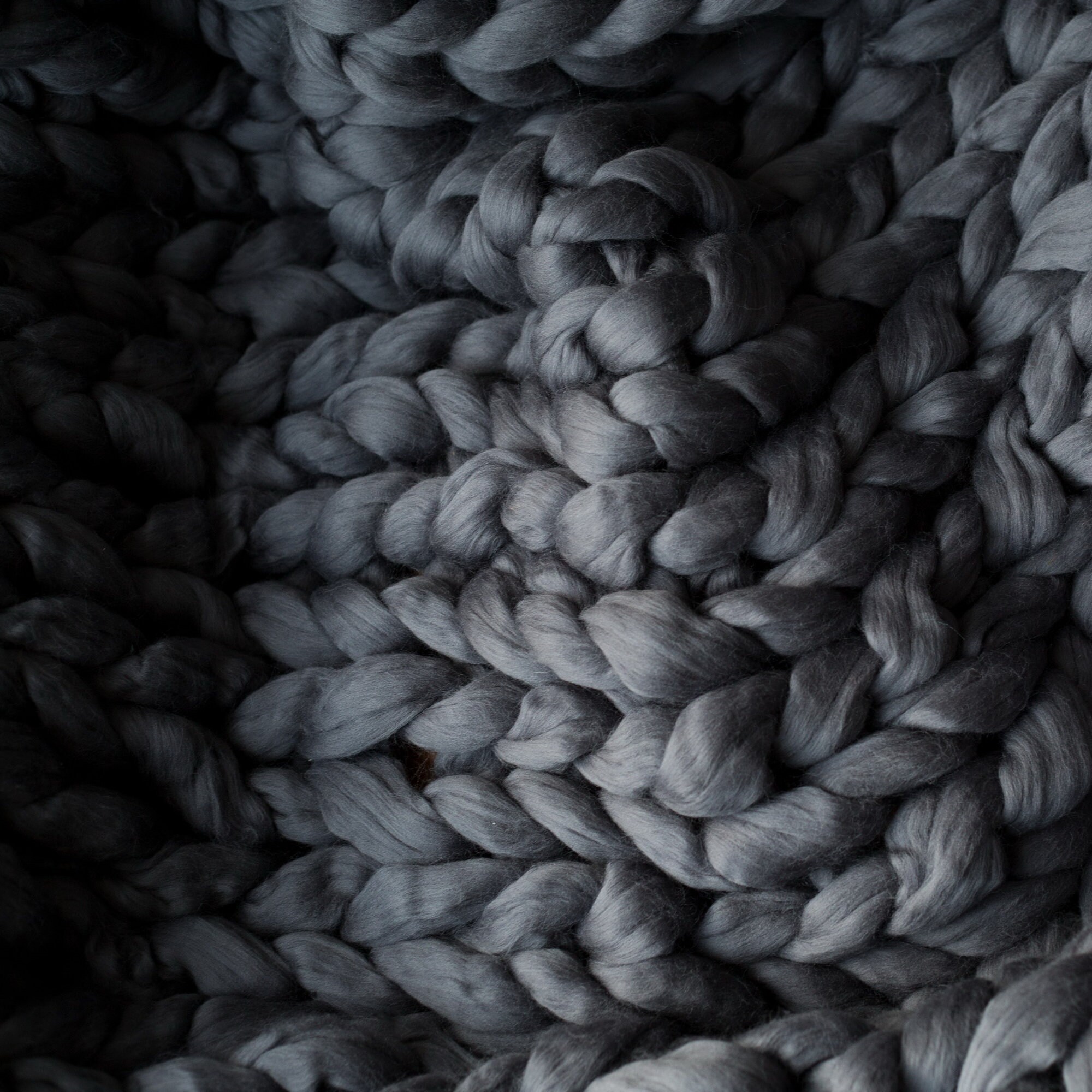 Black throw blanket Chunky Knit Blanket Giant knit blanket Etsy