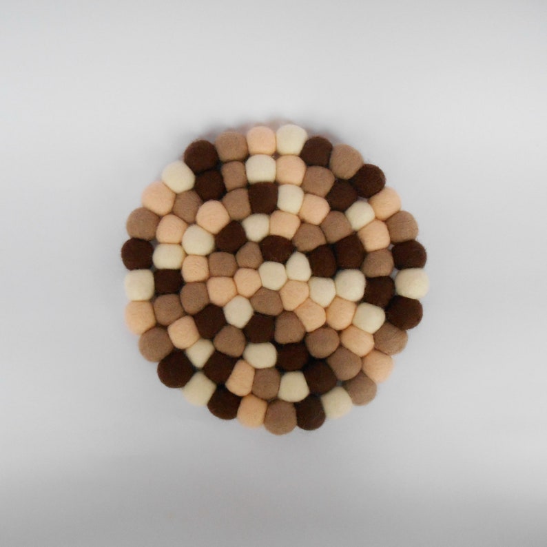 Large 20 cm trivet handmade wool trivet Felt trivet Handmade Etsy