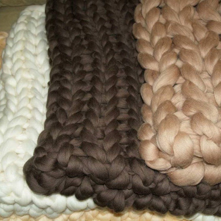 Arm knitting yarn wool roving bulk Chunky Knit Yarn Giant Etsy