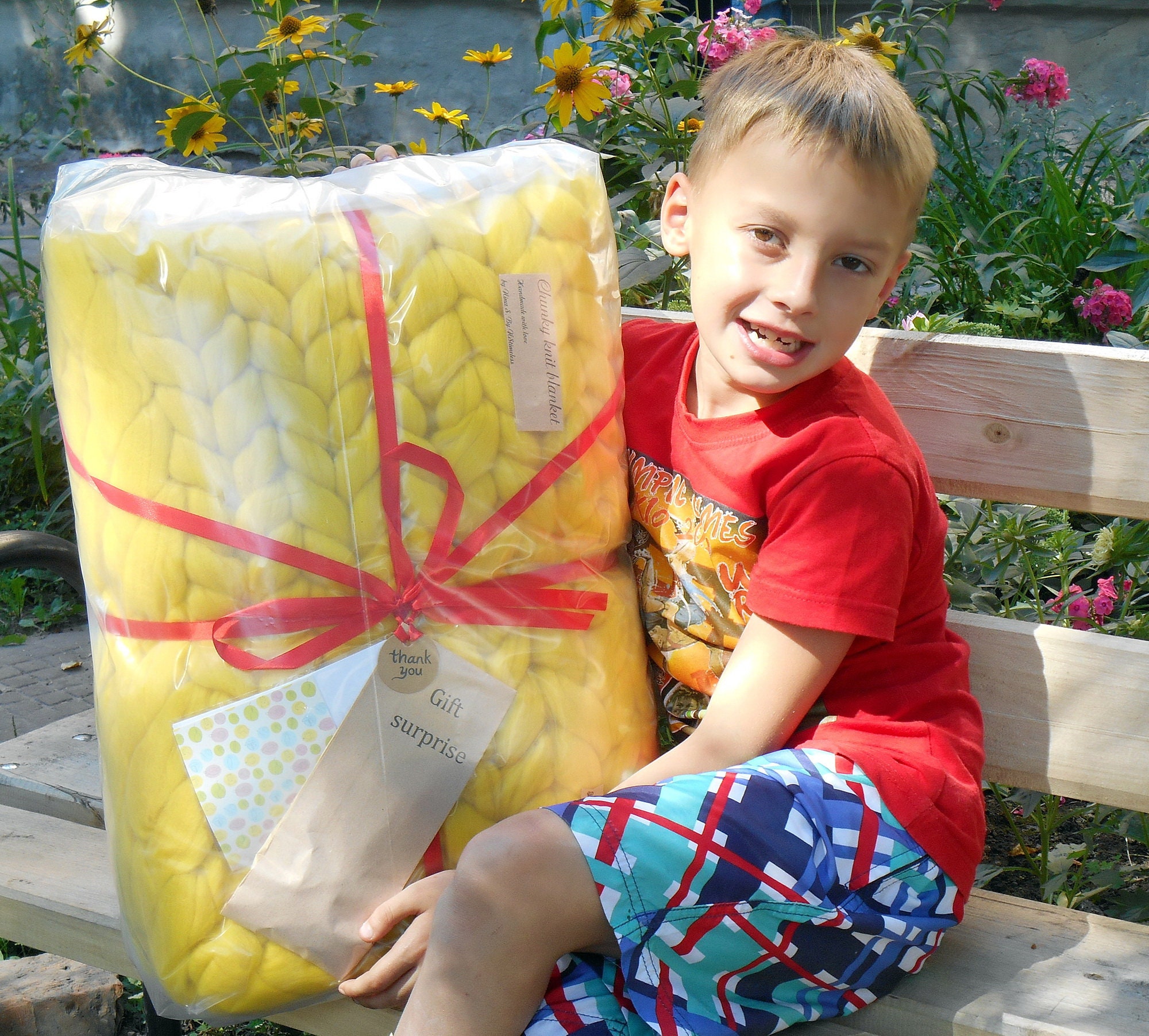 Giant Blanket 100 Merino Wool Chunky Knit Blanket Thick Yarn Etsy