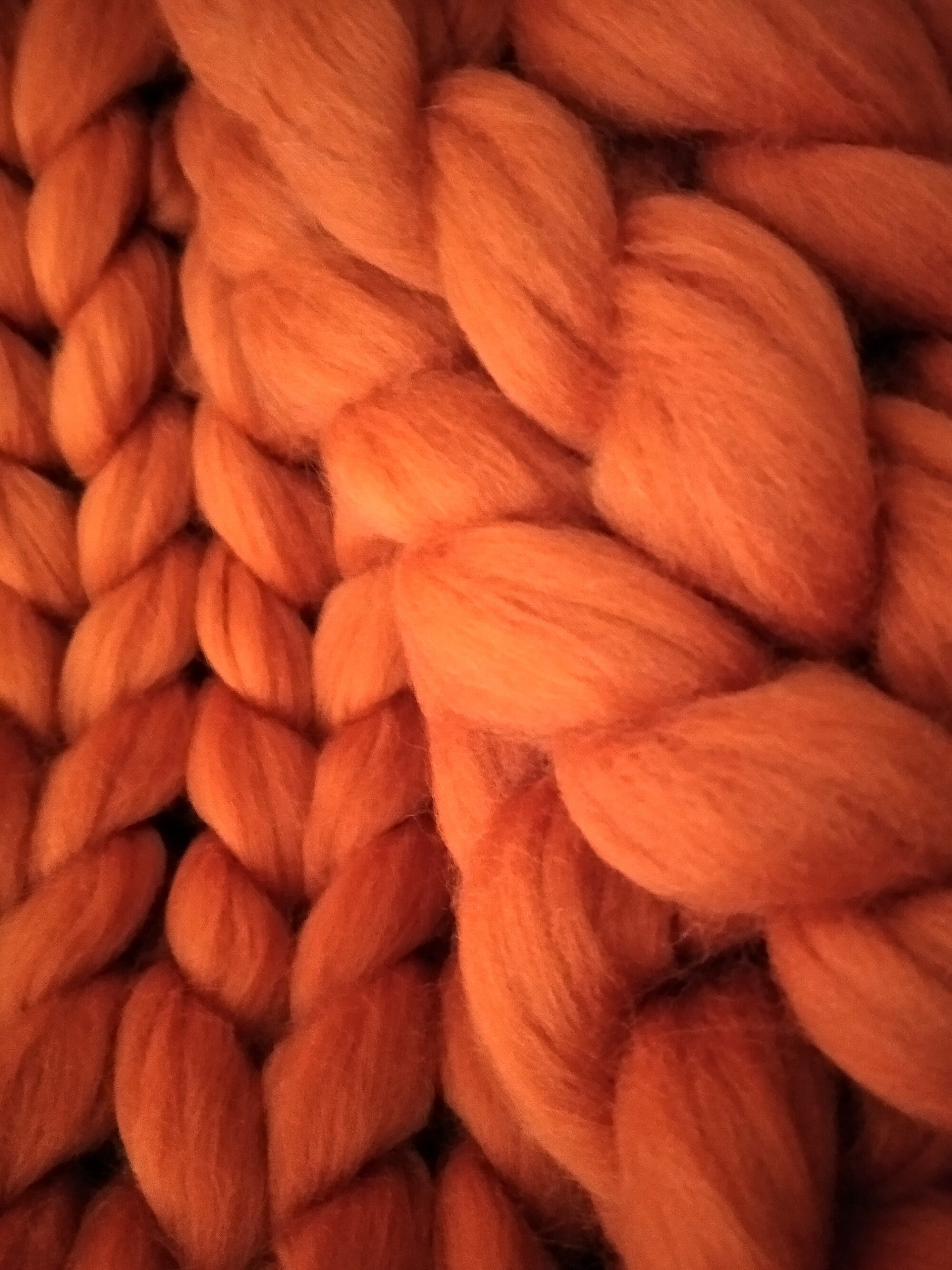 Burnt orange throw blanket Chunky Knit Blanket Giant knit Etsy