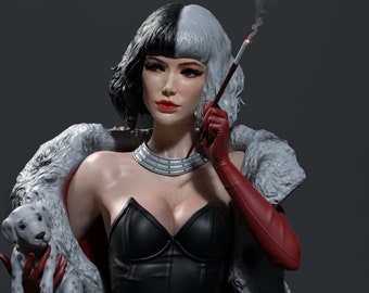 3D printed  Cruella + worldwide Free Shipping