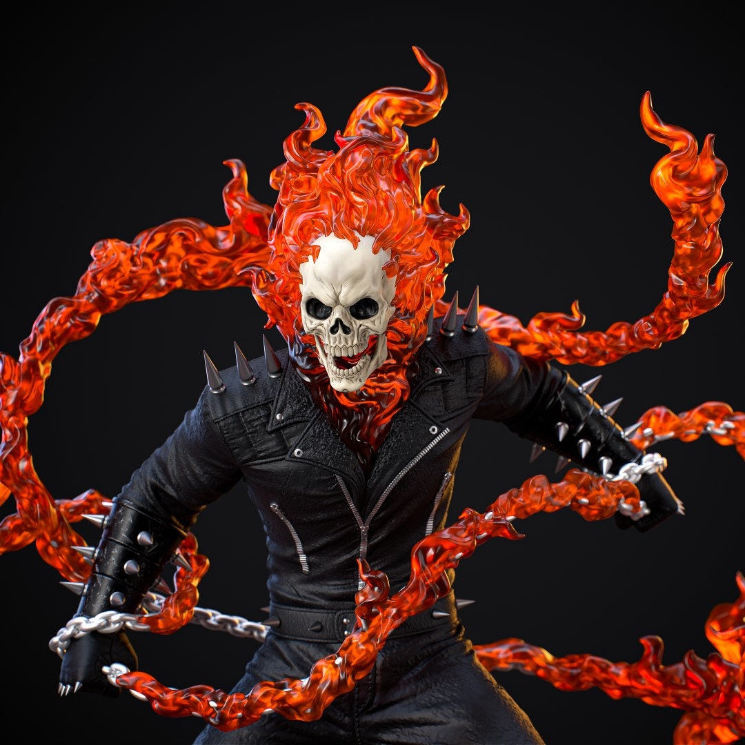3D Printed Ghost Rider + Worldwide Free Shipping - Etsy