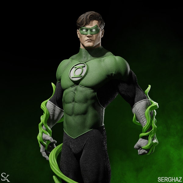 3D printed  Green Lantern + worldwide Free Shipping