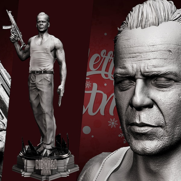 3D printed John McClane  + worldwide Free Shipping