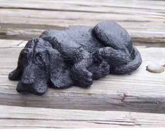 Handcrafted Hound Dog Made from Coal in Kentucky