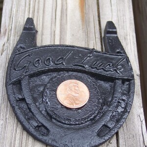 Lucky Penny Horseshoe magnet Coal Figurine Handcrafted In Kentucky from Coal