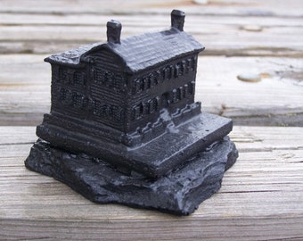 Handcrafted Abraham Lincoln's Home Made from Coal in Kentucky