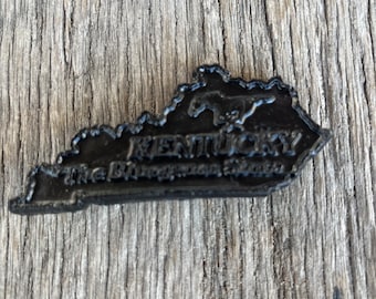 Kentucky State Outline Magnet Handcrafted From Coal by Kentucky Artisans