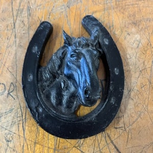 3D Horseshoe magnet Coal Figurine Handcrafted In Kentucky from Coal