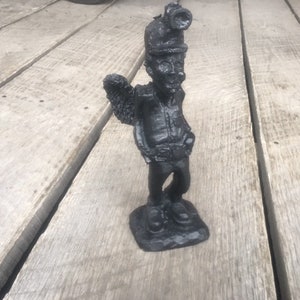 Handcrafted Angel Coal Miner Made from Coal in Kentucky