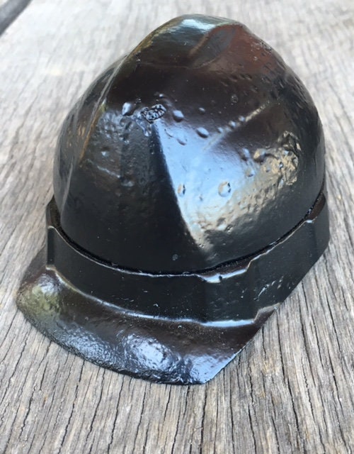 Handcrafted Coal Miners Hard Hat Made from Coal in Kentucky