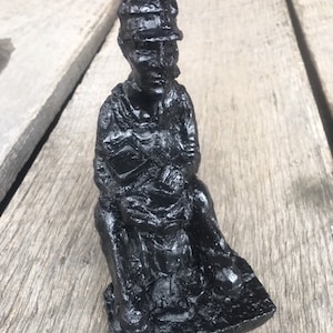 Handcrafted Sitting Miner Made from Coal by Kentucky Artisans