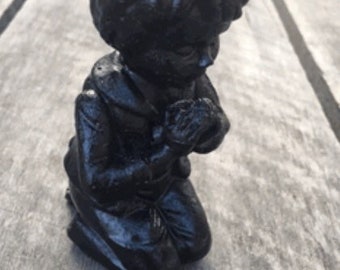 Vintage Ringmaker Swallow Sculpture Handmade with Real Coal 3.5 Tall