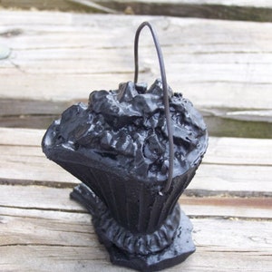 Handcrafted Coal Bucket &quot;Coal Hod&quot; Made from Coal by Kentucky Artisans