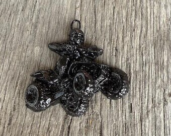 Handcrafted From Coal Four Wheeler Christmas Ornament