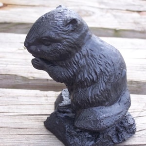 Handcrafted Beaver Made from Coal by Kentucky Artisans