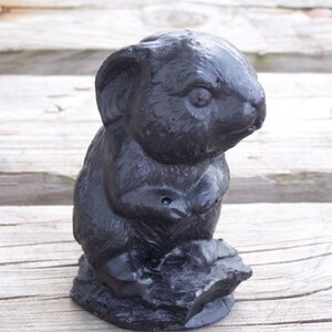 Handcrafted Rabbit Made from Coal in Kentucky