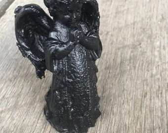 Handcrafted Cherub Angel Made from Coal by Kentucky Artisans